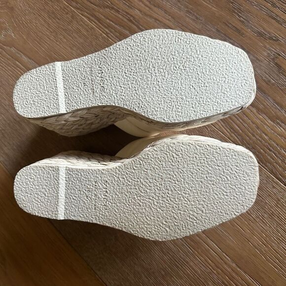 Vince Gilian Square Toe Woven Strap Espadrille Wedge Heel Sandals - Picture 11 of 13